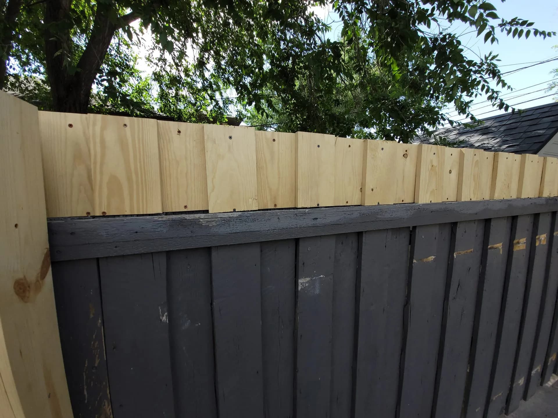 Before Fence Height Extension project